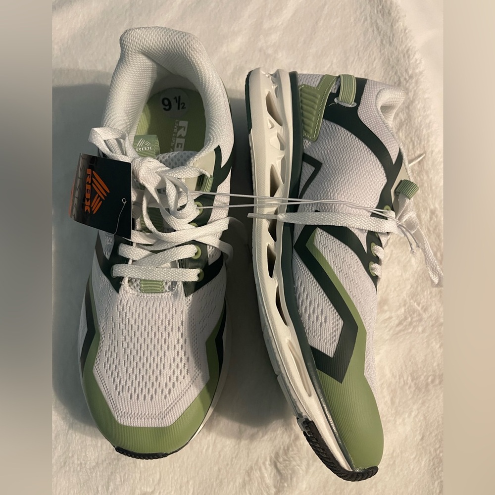 RBX Men's White and Green Athletic Shoes - Picture 10 of 16